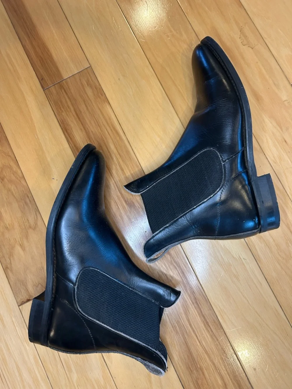 Marlborough Made in England Vintage Black Leather Chukka Chelsea Boots